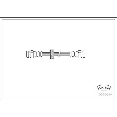 Billede af CORTECO 19030646 Bremseslange bagaksel 400 AUDI: 100 C4 Avant