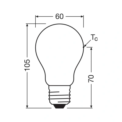Billede af OSRAM LED pære E27 3,8W mat 4.000K 806lm 2stk