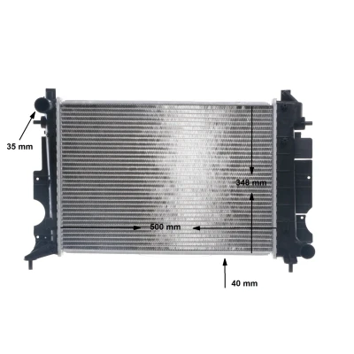 Billede af MAHLE ORIGINAL CR 643 000S Radiator til køretøjer uden klimaanlæg 500 350 18 Loddet køleripper