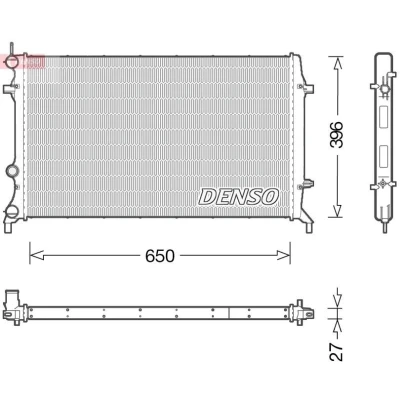 Billede af DENSO DRM32043 Radiator 650 402 27