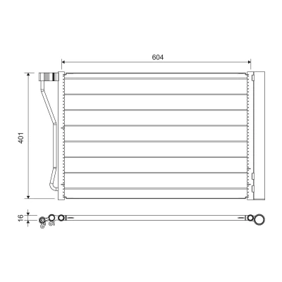 Billede af VALEO 814388 Kondensator uden tørrer Aluminium 411 R 134a BMW: 5 Sedan