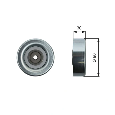 Billede af GATES T36415 Remstrammerhjul FleetRunner Micro V Stretch Fit MITSUBISHI: Outlander I SUV, Lancer 7