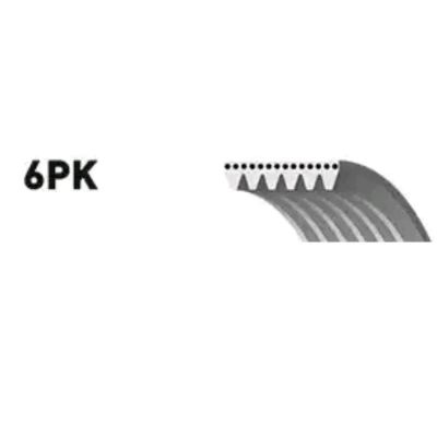 Billede af GATES 6PK1360 Kileribberem 1360 6 Polyester, EPDM (ethyl propylen dien gummi) FleetRunner Micro V OPEL: Astra J Hatchback, Corsa D Hatchback