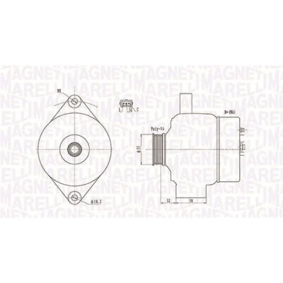 Billede af MAGNETI MARELLI 063731803010 Generator 12V 75A SUZUKI: SWIFT 3, Liana Hatchback, IGNIS 2