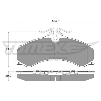 Billede af TOMEX brakes TX 11 48 Bremseklodser Forberedt til slidindikator MERCEDES BENZ: Sprinter 4 T Ladvogn/Chassis, 3 Ladvogn/Chassis