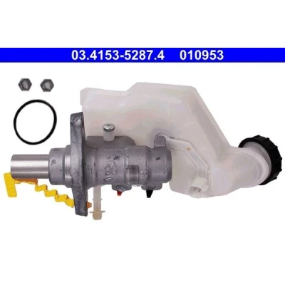 Billede af ATE 03.4153 5287.4 Bremsehovedcylinder 2 23,8 med bremsevæskebeholder 1x M10x1