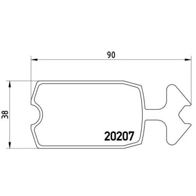 Billede af BREMBO P 61 002 Bremseklodser Ekskl. slidadvarselskontakt uden tilbehør CITROËN: 2CV Sedan