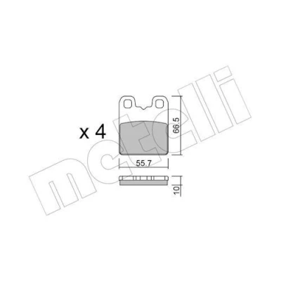 Billede af METELLI 22 1326 0 Bremseklodser Ekskl. slidadvarselskontakt ALFA ROMEO: Giulia Sedan, Stelvio