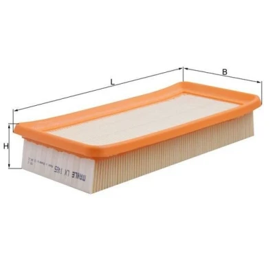Billede af MAHLE ORIGINAL LX 1465 Luftfilter 45,9 124 255,5 Filterindsats HYUNDAI: Getz