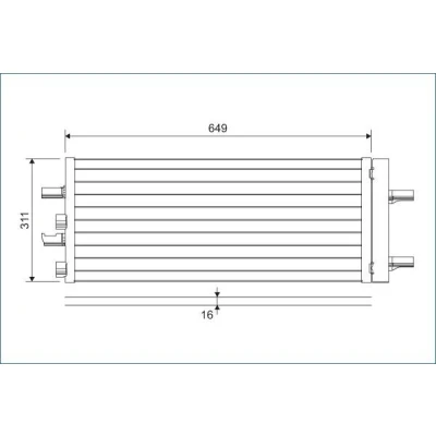 Billede af VALEO 822615 Kondensator med tørrer Aluminium 311