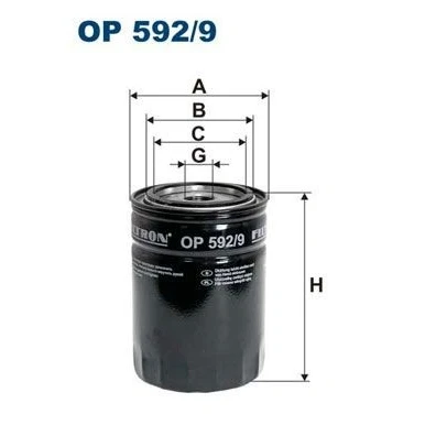 Billede af FILTRON OP 592/9 Oliefilter M 22 X 1.5 Påskruet filter FIAT: Ducato III Bus, Ladvogn / Chassis, Van, PEUGEOT: Boxer Van