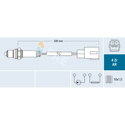 Billede af FAE 75621 Lambdasonde TOYOTA: Yaris II Hatchback, LEXUS: GS III