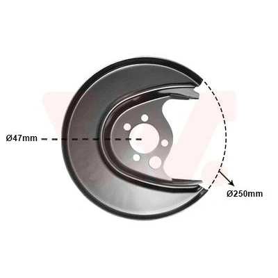 Billede af VAN WEZEL 5824374 Ankerplade Bagaksel højre VOLKSWAGEN: Polo III Hatchback