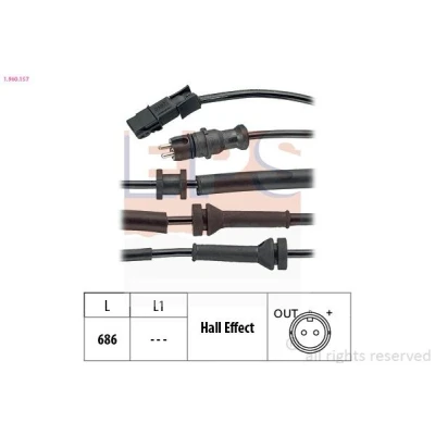 Billede af EPS 1.960.157 ABS Sensor Made in Italy OE Equivalent 686 RENAULT: ESPACE 4