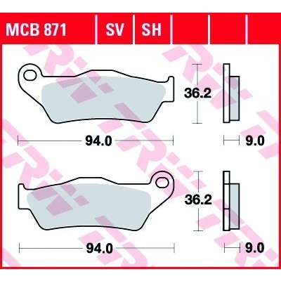 Billede af TRW MCB871SH Bremseklodser Sinter Street
