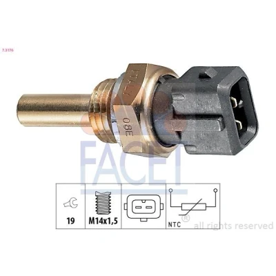 Billede af FACET 7.3176 Sensor, kølevæsketemp. Made in Italy OE Equivalent