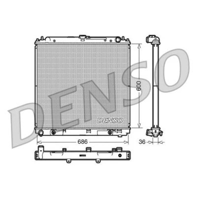 Billede af DENSO DRM46032 Radiator Aluminium 600 686 36