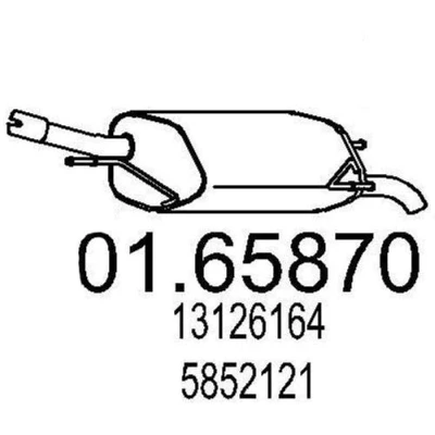 Billede af MTS 01.65870 Lydpotte 680 OPEL: Corsa C Hatchback