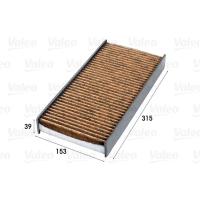 Billede af VALEO 701002 Kabinefilter Aktivkul filter med Polyphenol, anti skimmel virkning, antiallergisk virkning 315 153 39 CLIMFILTER SUPREME