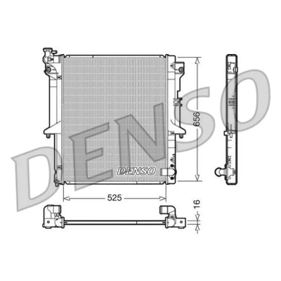 Billede af DENSO DRM45017 Radiator Aluminium 525 656 16 MITSUBISHI: L200 / Triton IV Pick up