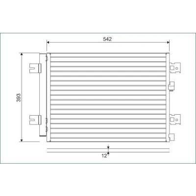 Billede af VALEO 814077 Kondensator med tørrer Aluminium 393 R 134a