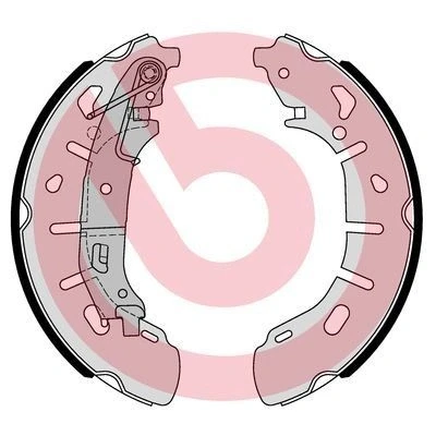 Billede af BREMBO S 59 531 Bremsebakker 254 57 med håndbremsegreb FIAT: Doblo II Van / Stationcar