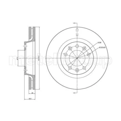 Billede af Bremseskive METELLI 23 0887C