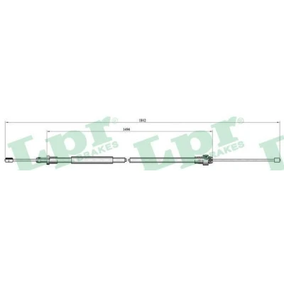 Billede af LPR C0094B Håndbremsekabel 1820/1480 Tromlebremse CITROËN: Berlingo / First I