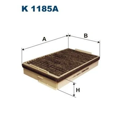 Billede af FILTRON K 1185A Kabinefilter Aktivkulfilter 260 162 46