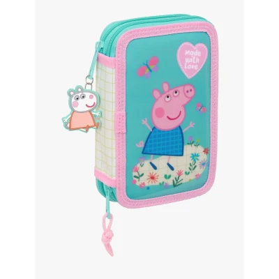 Billede af Penalhus med Tilbehør Peppa Pig Pretty flowers Gul Mint 12.5 x 19.5
