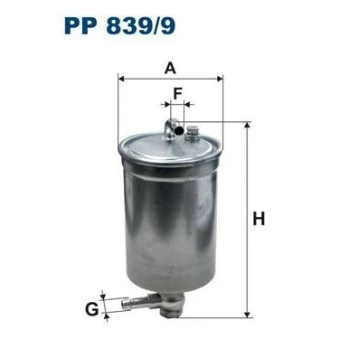 Billede af FILTRON PP 839/9 Brændstoffilter Ledningsfilter 10 AUDI: A4 B7 Avant, Sedan, B6/B7 Cabriolet