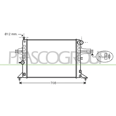 Billede af PRASCO OP017R013 Radiator Aluminium 543 378 23 Mekanisk fuget køleripper OPEL: Astra G Caravan, CC, Sedan