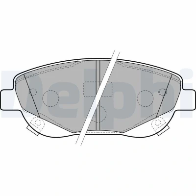 Billede af DELPHI LP2207 Bremseklodser med akustisk advarsel for slid anti knirke plade uden tilbehør TOYOTA: Avensis III Stationcar, Verso