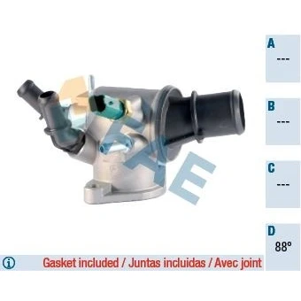 Billede af FAE 5349288 Termostat 88 med pakninger OPEL: Astra H Caravan, Zafira B, Vectra C Sedan, ALFA ROMEO: 159 Sportwagon, FIAT: Grande Punto Hatchback