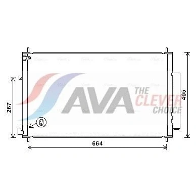 Billede af AVA COOLING SYSTEMS HD5309D Kondensator med tørrer Aluminium 706mm R134a, R1234yf