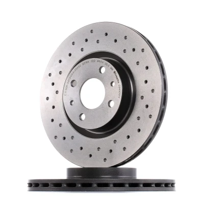 Billede af BREMBO XTRA LINE 09.4939.1X Bremseskiver 284 22 4 perforeret/indv. ventileret coatet højkarboniseret med skruer ABARTH: 500 / 595 695 Hatchback