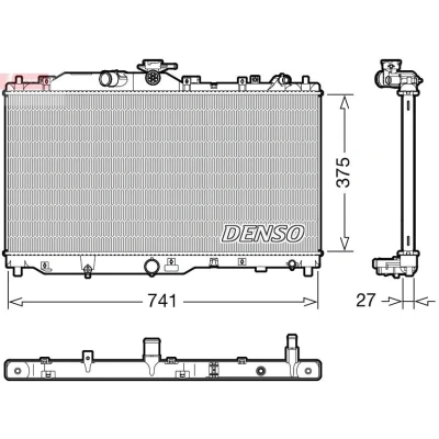 Billede af DENSO DRM44050 Radiator 375 751 27