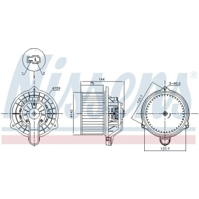 Billede af NISSENS 87568 Kabineblæser uden indbygget regulator HYUNDAI: i20 II Hatchback