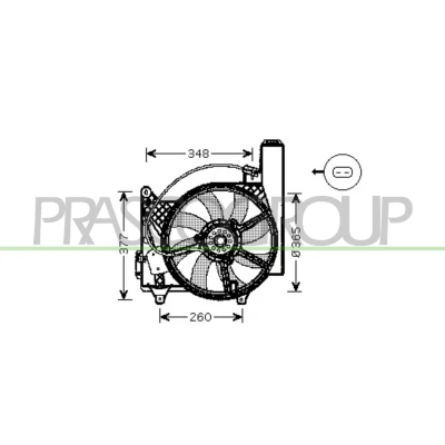 Billede af PRASCO OP350F002 Køleventilator 365 12 240