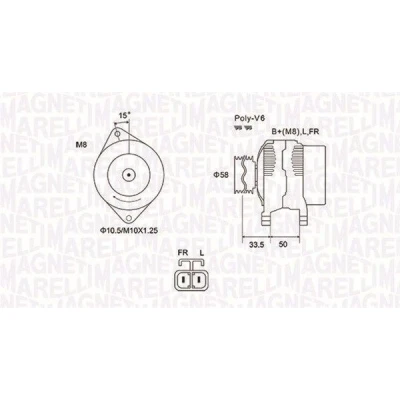 Billede af MAGNETI MARELLI 063732020010 Generator 12V 90A HYUNDAI: i20 I Hatchback, i30 Stationcar, KIA: cee‘d Stationcar
