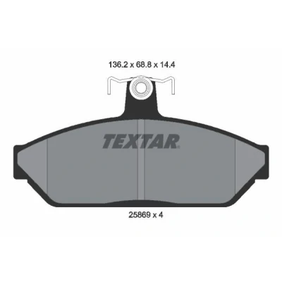 Billede af TEXTAR 91072600 Bremsebakker 203 32 med håndbremsegreb uden tilbehør HYUNDAI: i20 I Hatchback, i10 II I, KIA: RIO 3