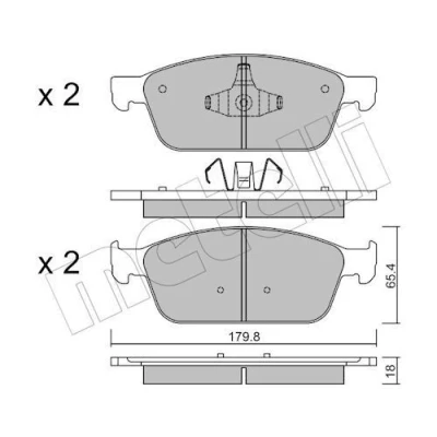 Billede af Bremseklodser METELLI 22 0989 0