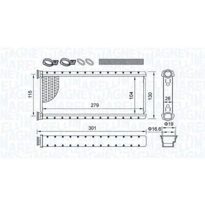 Billede af MAGNETI MARELLI 350218514000 Varmeveksler
