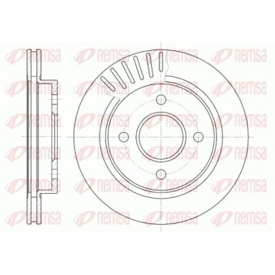 Billede af REMSA 6160.10 Bremseskiver bagaksel 253, 253 20 4 ventileret FORD: MONDEO 1 Kombi, 2, 2 Kombi