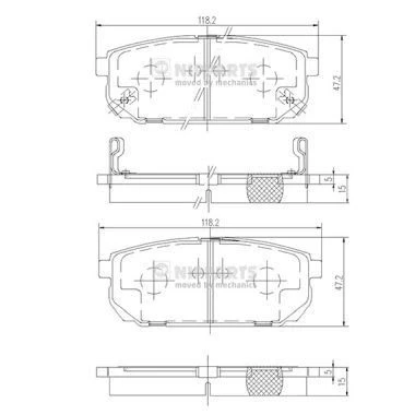 Billede af Bremseklodser NIPPARTS J3610305