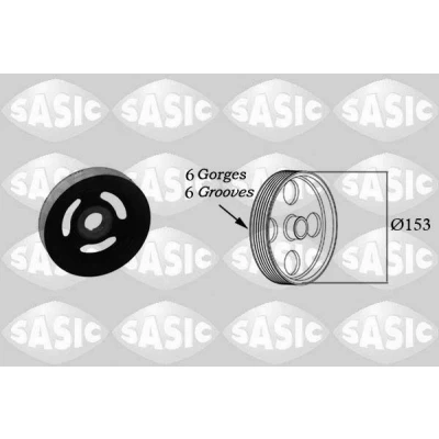 Billede af SASIC 2150004 Remskive Krumtapaksel 153 PEUGEOT: 407 SW, 308 SW 2, 508 I CITROËN: C4 Grand Picasso DS3 Hatchback, II Hatchback