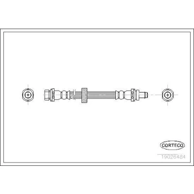 Billede af CORTECO 19026484 Bremseslange bagaksel 280