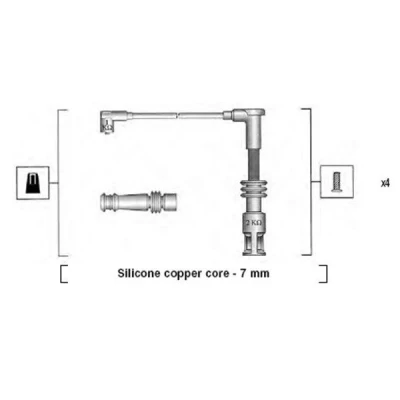 Billede af MAGNETI MARELLI 941045430528 Tændkabelsæt ALFA ROMEO: 147