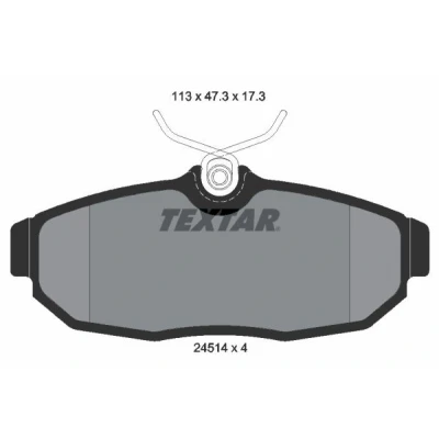 Billede af TEXTAR 2451401 Bremseklodser Ikke forberedt til slidindikator FORD USA: Mustang Mk5 Coupe
