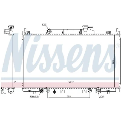 Billede af NISSENS 68606 Radiator Aluminium 400 738 16 Loddet køleripper HONDA: CR V 2